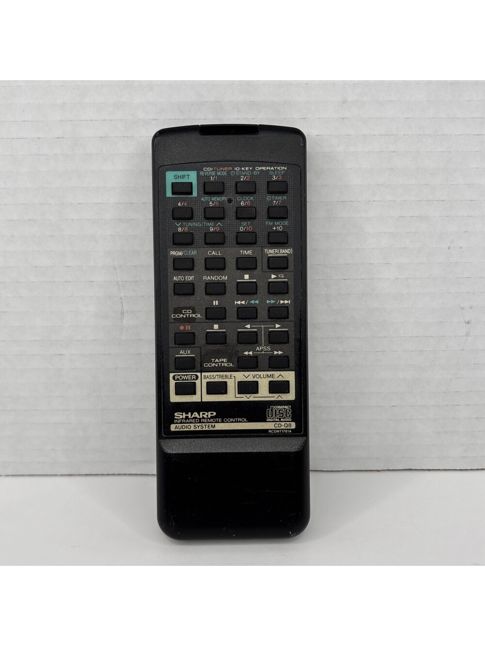 Sharp Remote Control RCONT1782A CD-Q8 Genuine